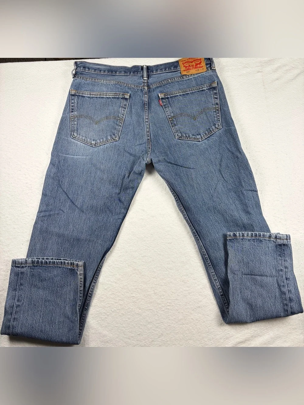 Levi's 505 Straight Leg Men's Jeans in Light Blue Denim